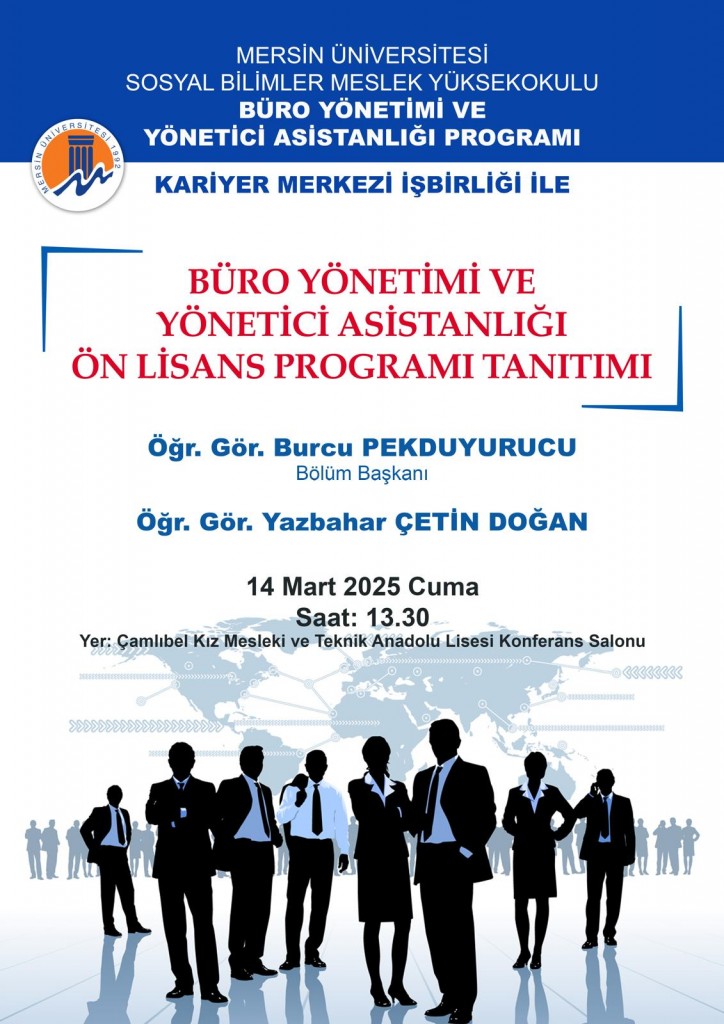 Büro Yönetimi ve Yönetici Asistanlığı Ön Lisans Programı Tanıtımı detayı için tıklayınız