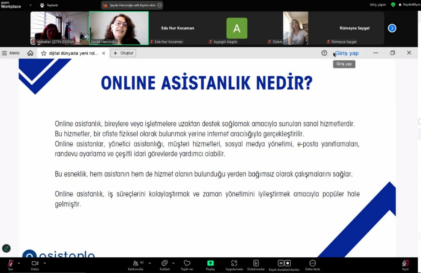 Dijital Dünyada Yeni Roller ve Online Asistanlığın Yükselişi Semineri Yoğun İlgi Gördü detayı için tıklayınız