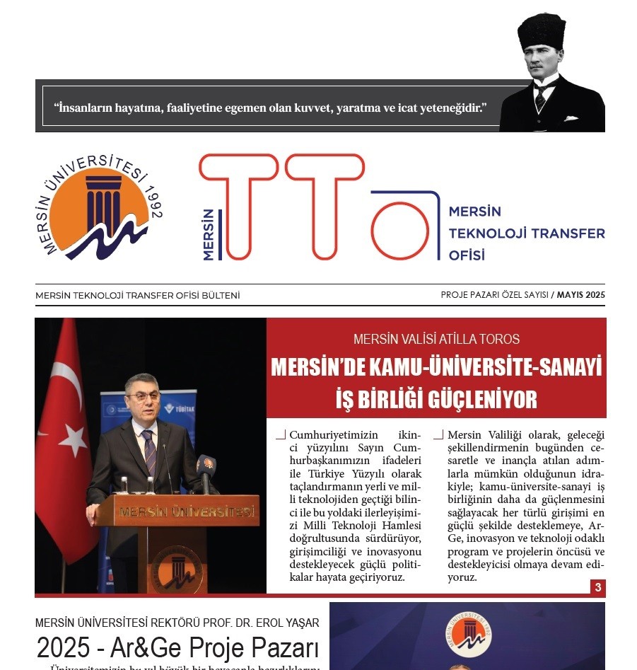 TTO E-Bülten Arge Proje Pazarı 2025 Özel Sayı detayı için tıklayınız
