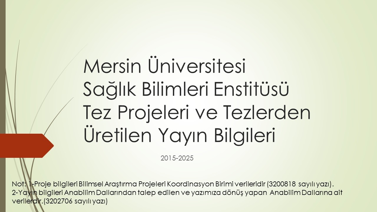 Enstitümüz Yayın ve Proje Analizi detayı için tıklayınız